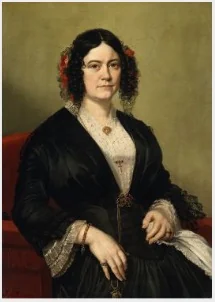 Portrait of Anna Maria Hall (1800-1881), Writer, detail