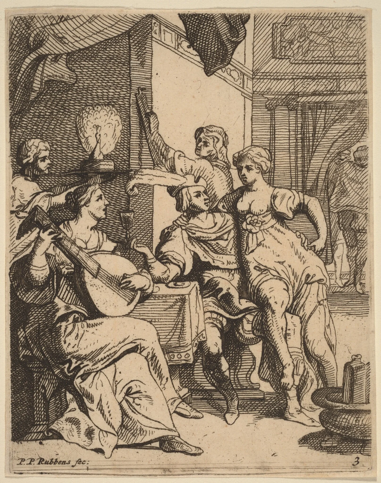 The Prodigal Wasting His Substance in the Tavern, detail