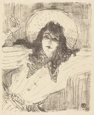 Eva Lavallière, by Henri de Toulouse-Lautrec, ink, 1896