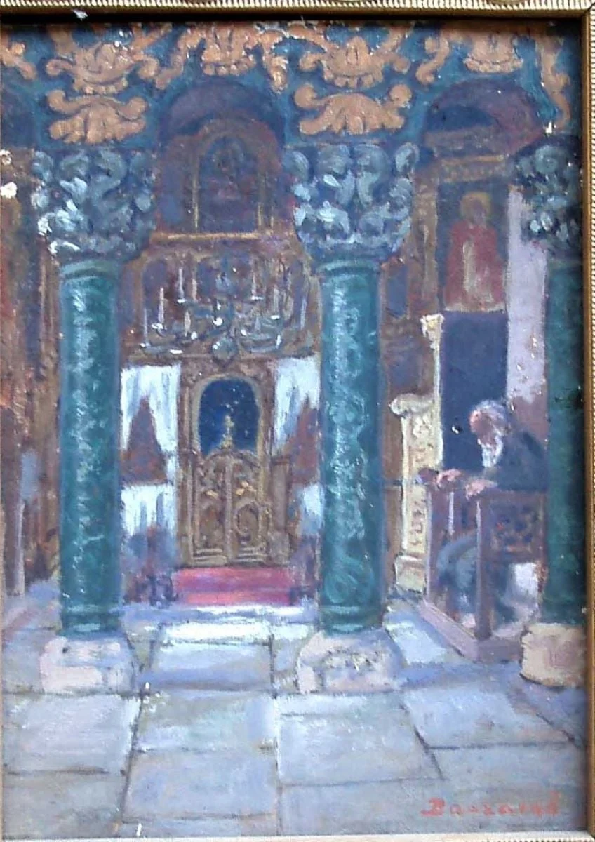 Interior de biserică, detail