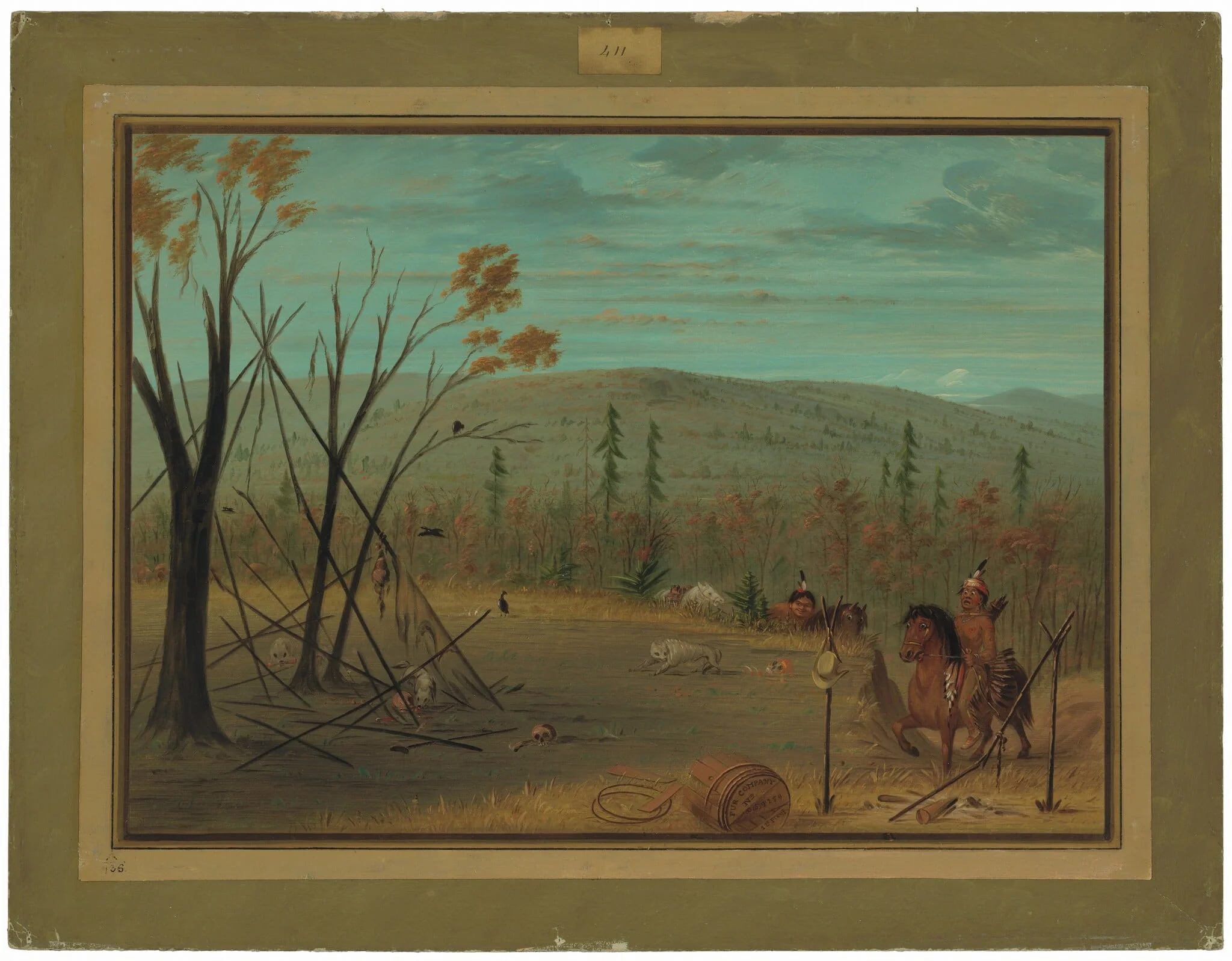 The Cheyenne Brothers Returning from Their Fall Hunt, detail