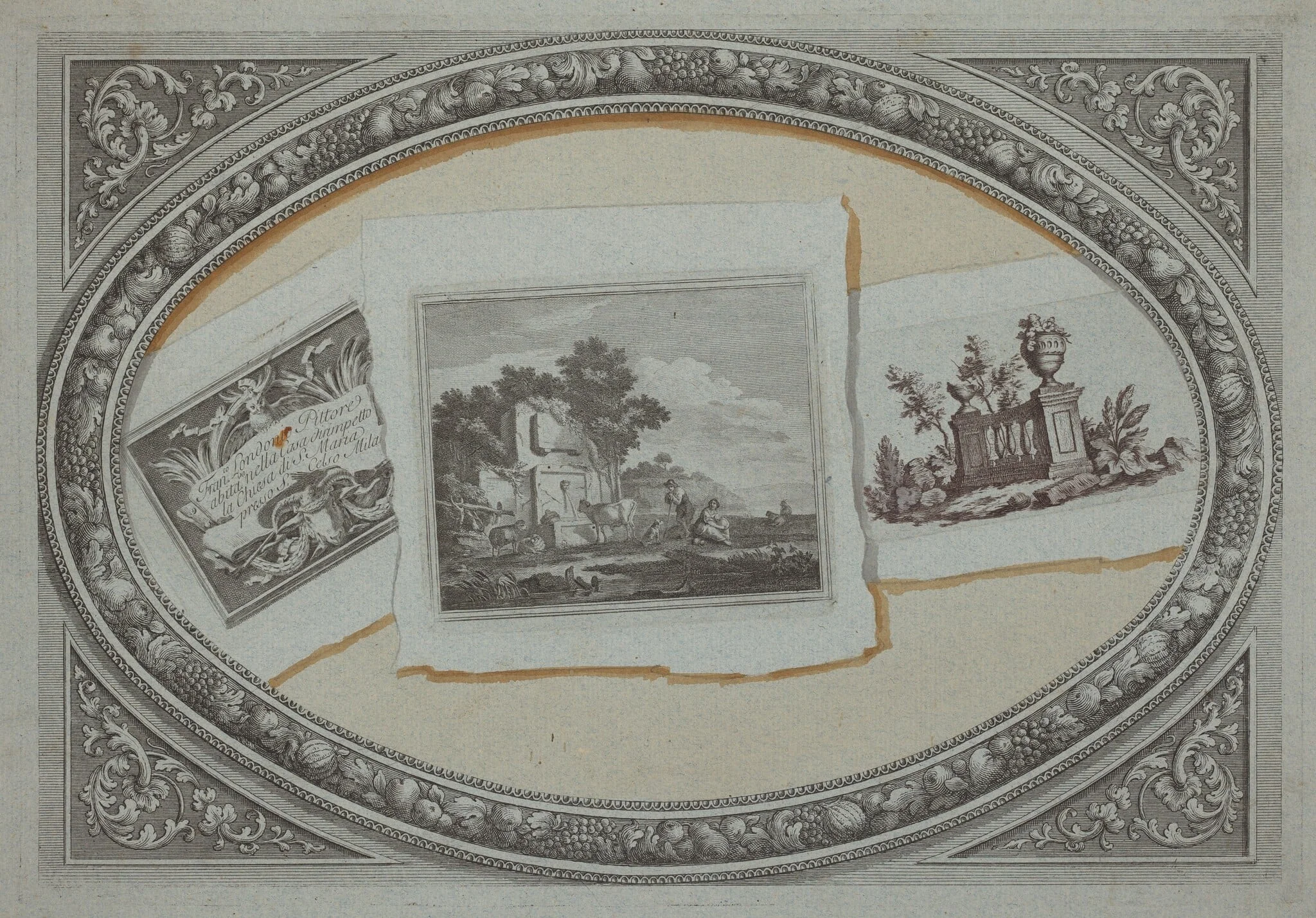 Trompe l'Oeil: Prints with Londonio's Calling Card, Using Original Copperplates, detail