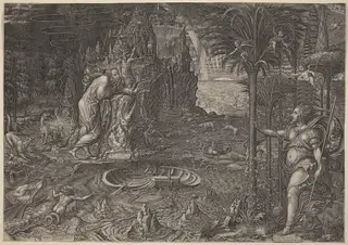 Allegory of Life, by Giorgio Ghisi, ink, 1561
