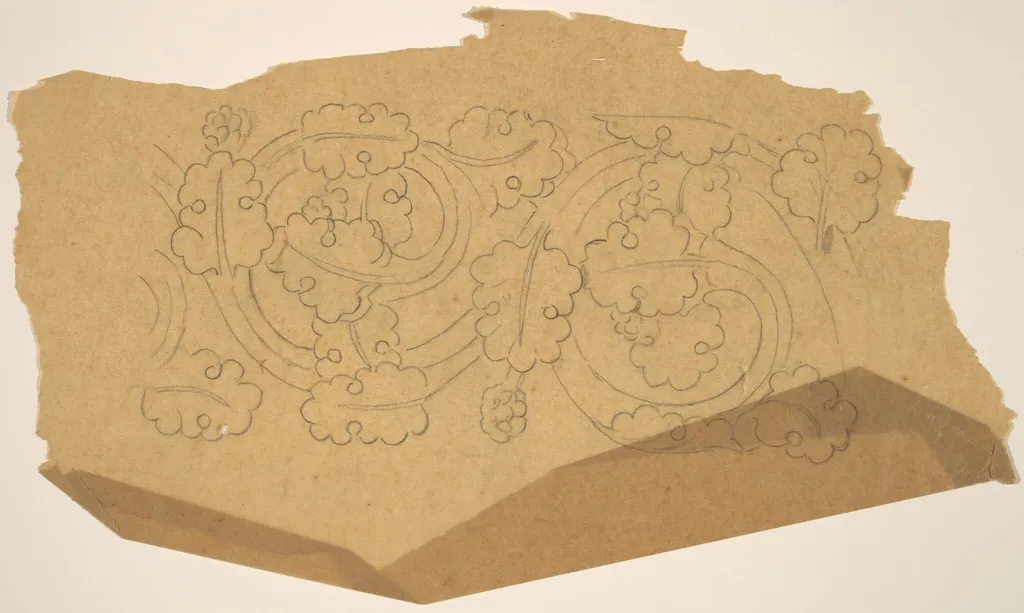 Study for a Border Design, by Charles Sprague Pearce, graphite, 1894