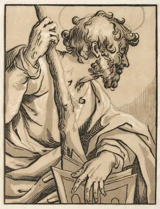 Christ and the Apostles: St. Judas Thaddeus (with the Club), by Ludolph Büsinck, 1604