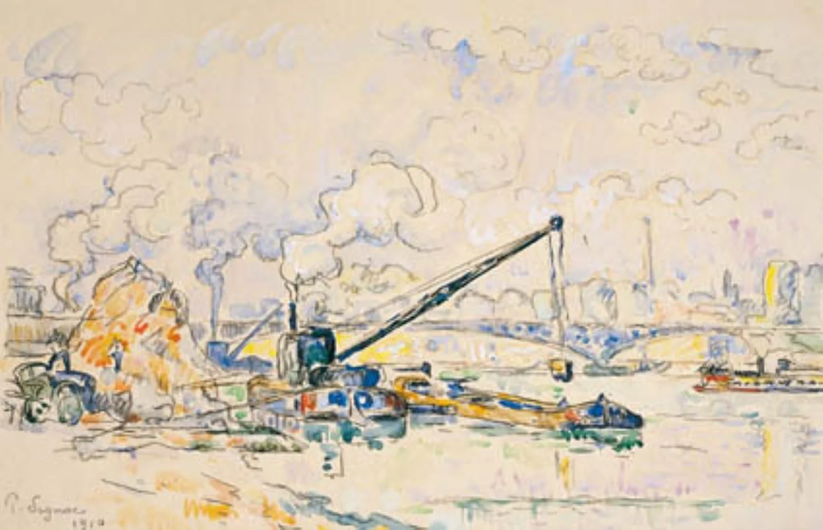 Le Pont Mirabeau. Sandbunken, detail