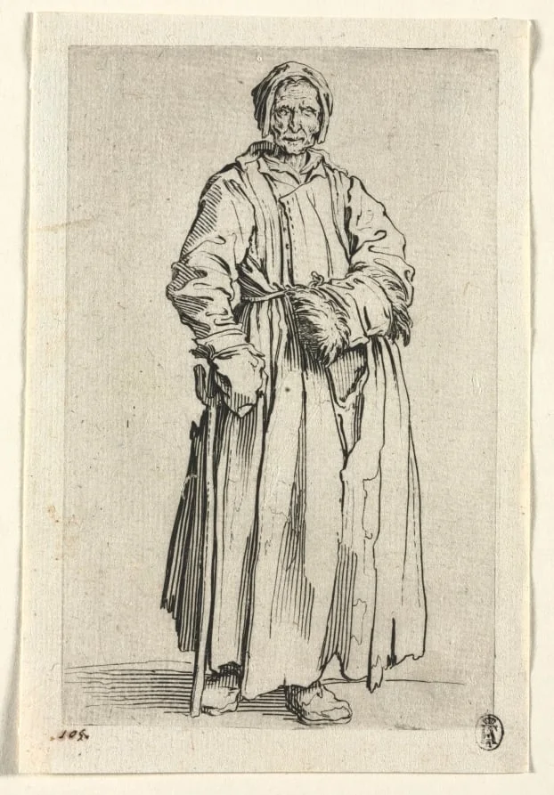 The Beggars: One-Eyed Woman, detail