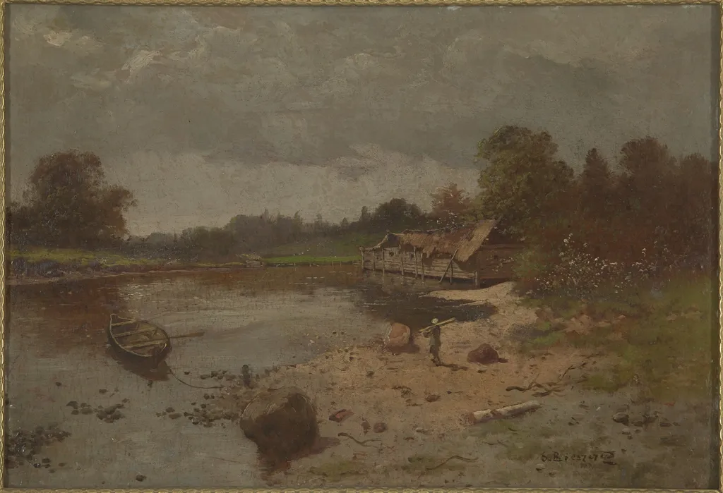 Landscape with a Pond, by Seweryn Bieszczad, unspecified, 1897