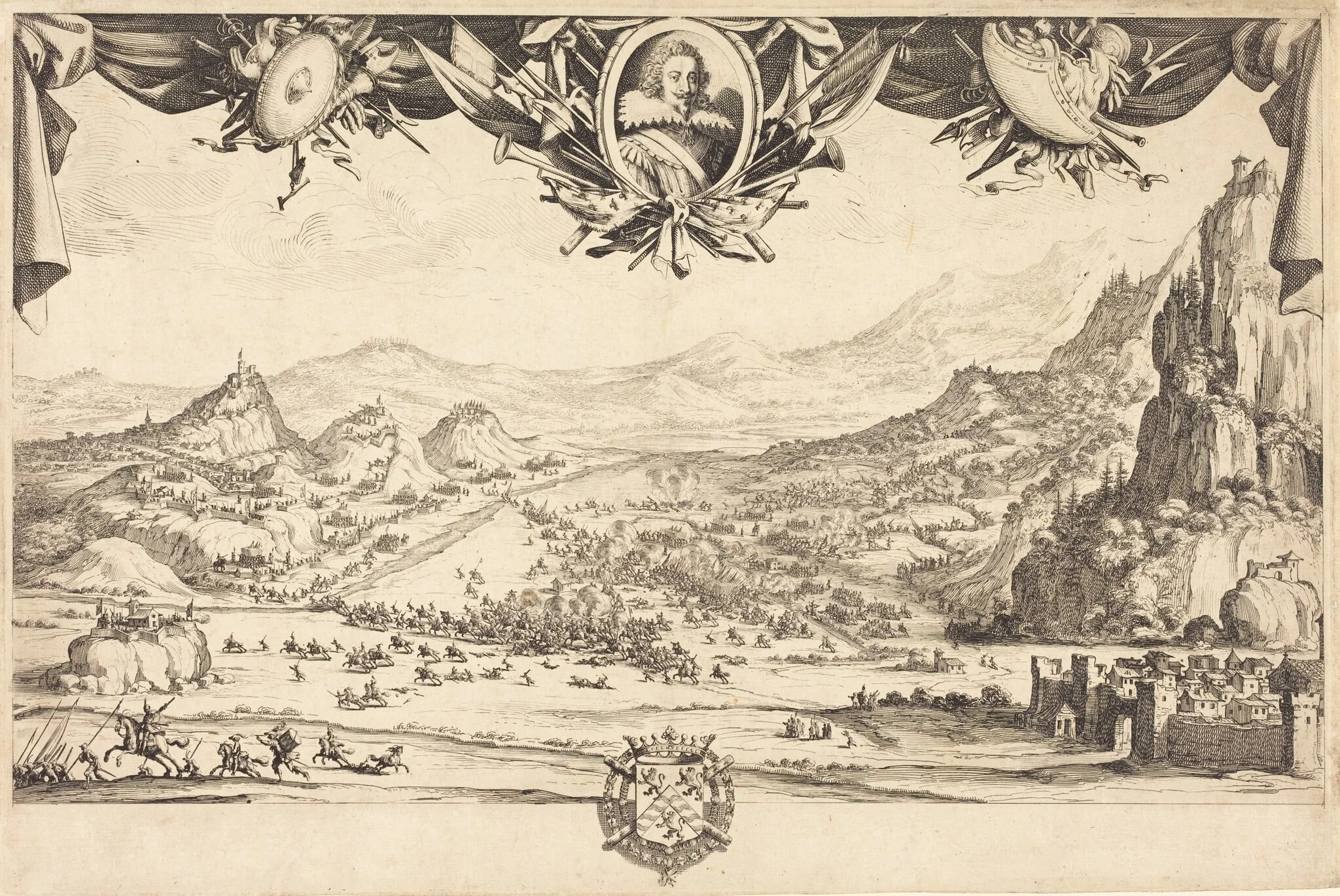 The Combat of Avigliana, detail