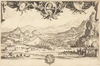 The Combat of Avigliana, by Jacques Callot, ink, 1631