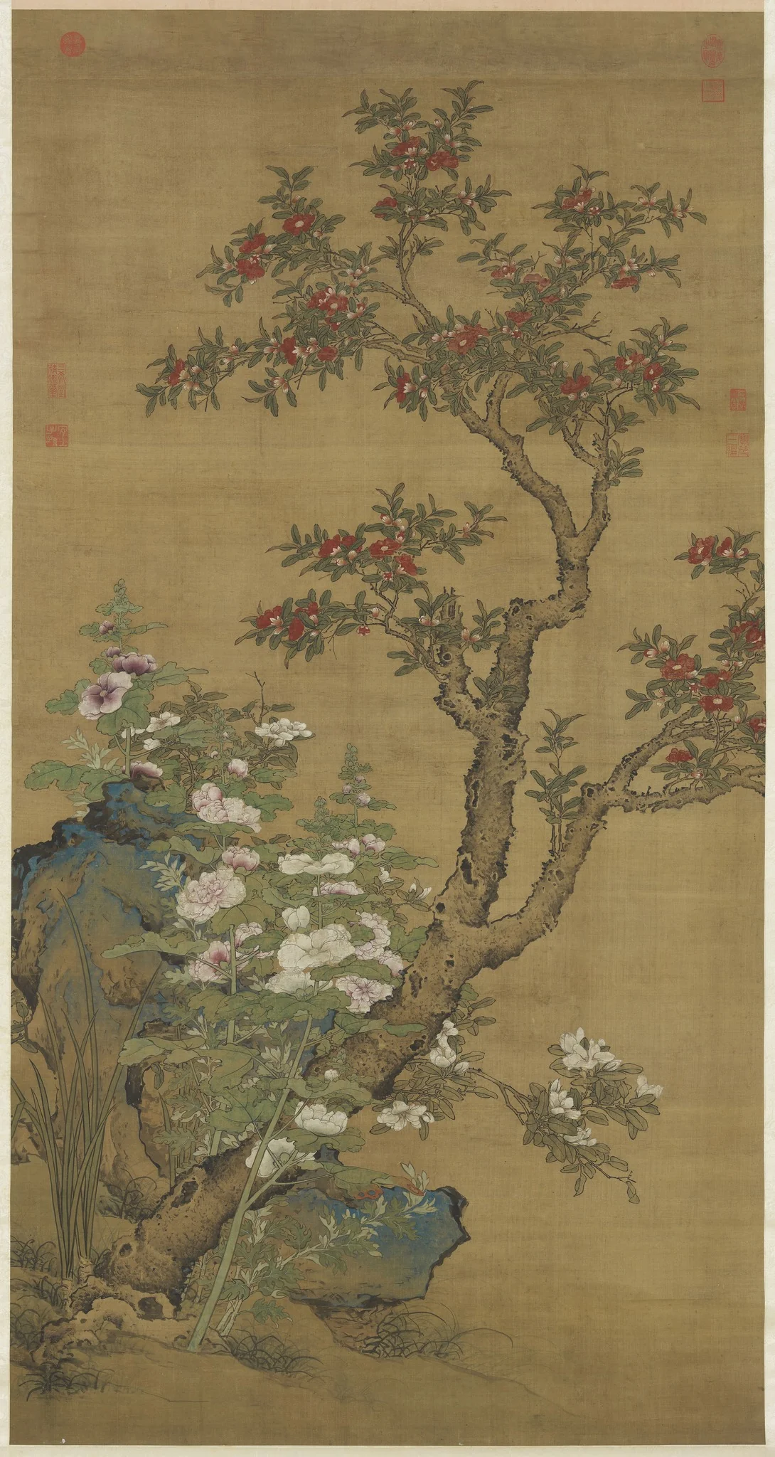 Auspicious Flowers, detail