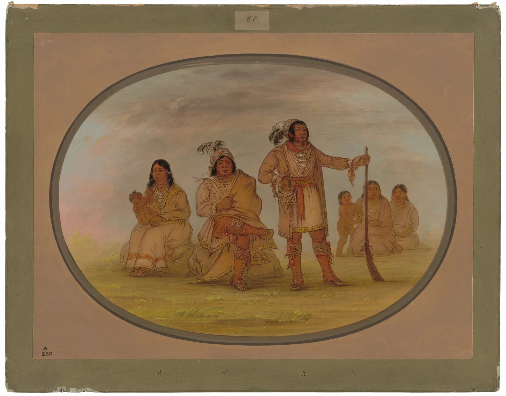 Osceola and Four Seminolee Indians, detail