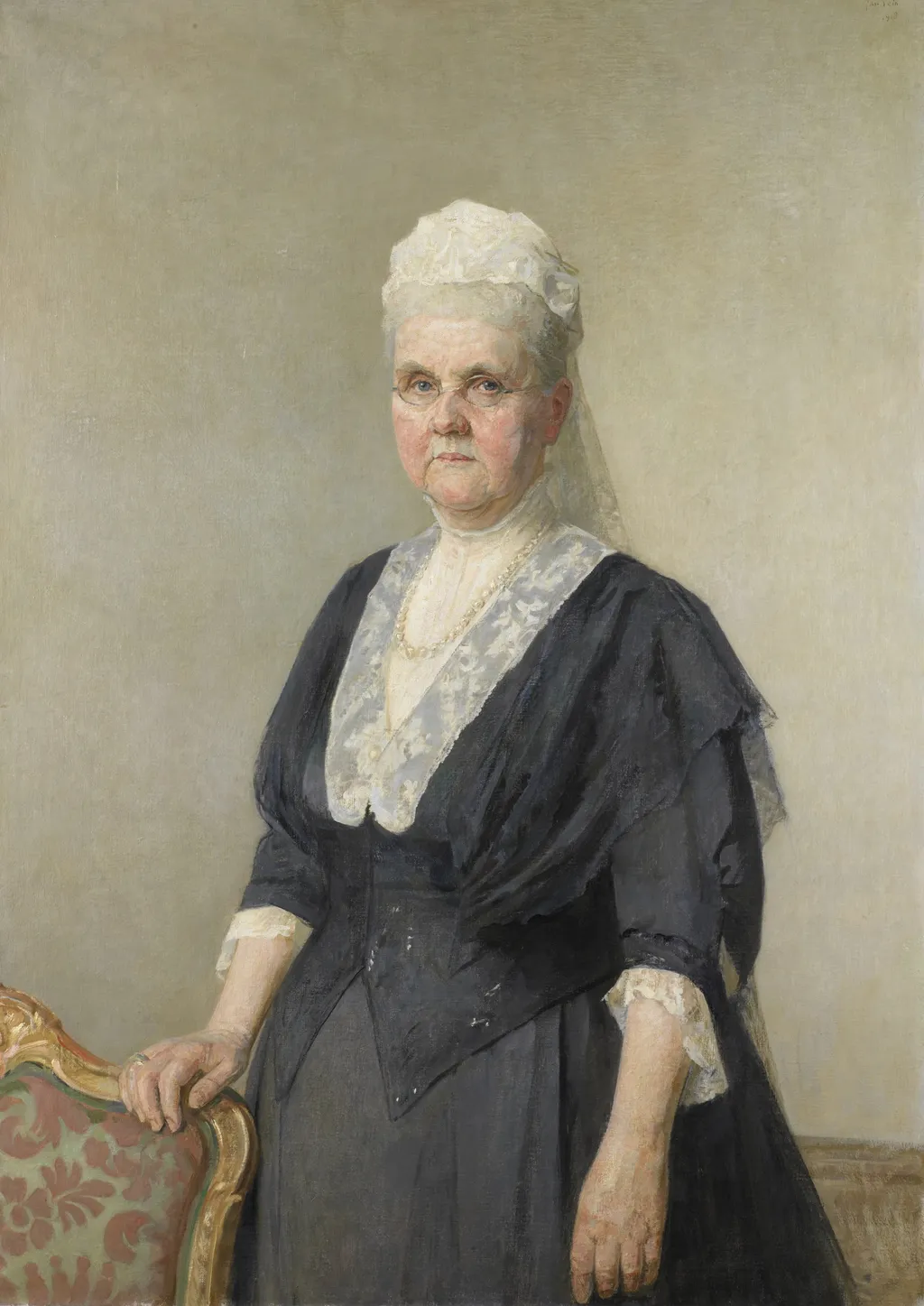 Queen Emma, Princess of Waldeck-Pyrmont, Widow of King William III, by Jan Veth, oil, 1918