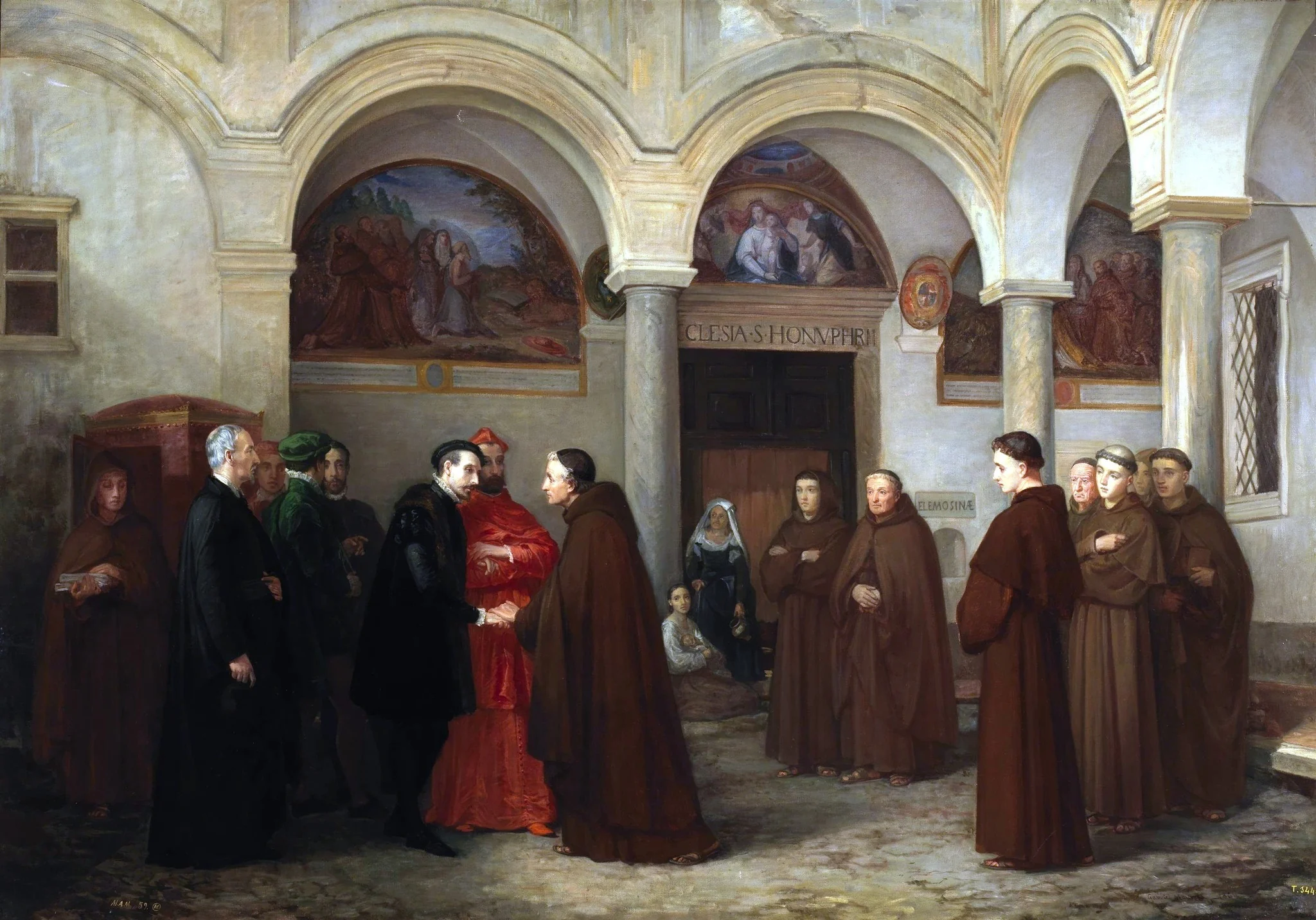 Torcuato Tasso se retira al convento de San Onofre en el Janículo, detail
