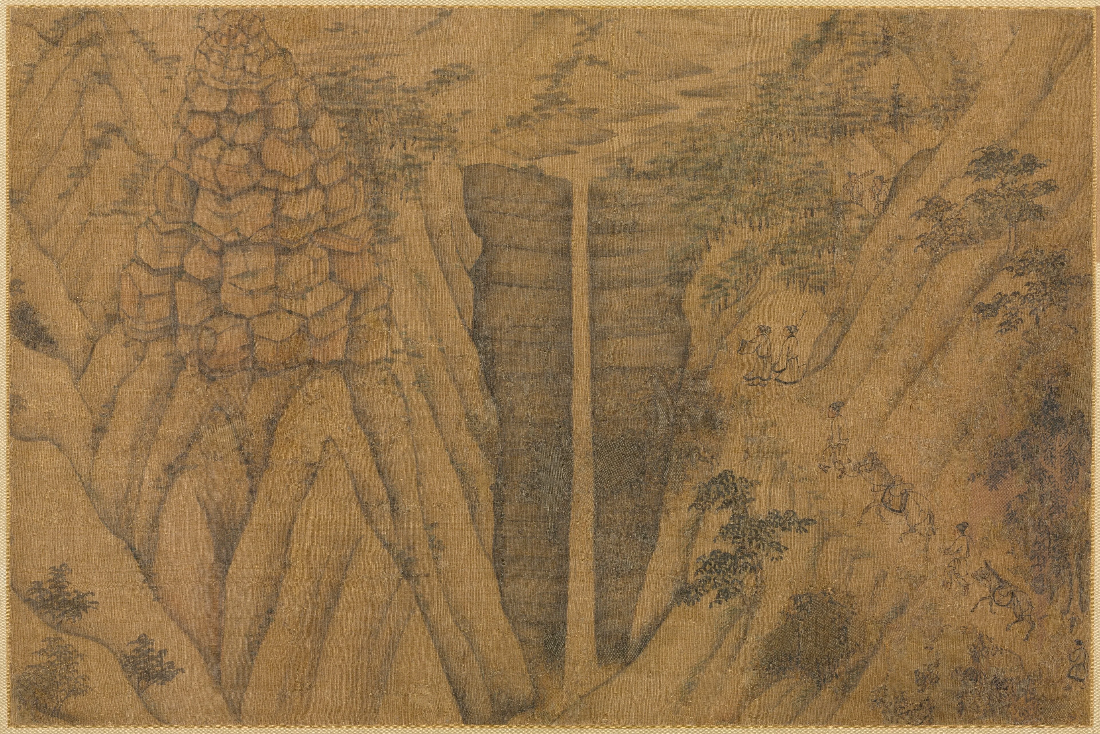 Dwelling in the Longmian ("Sleeping Dragon") Mountains, detail
