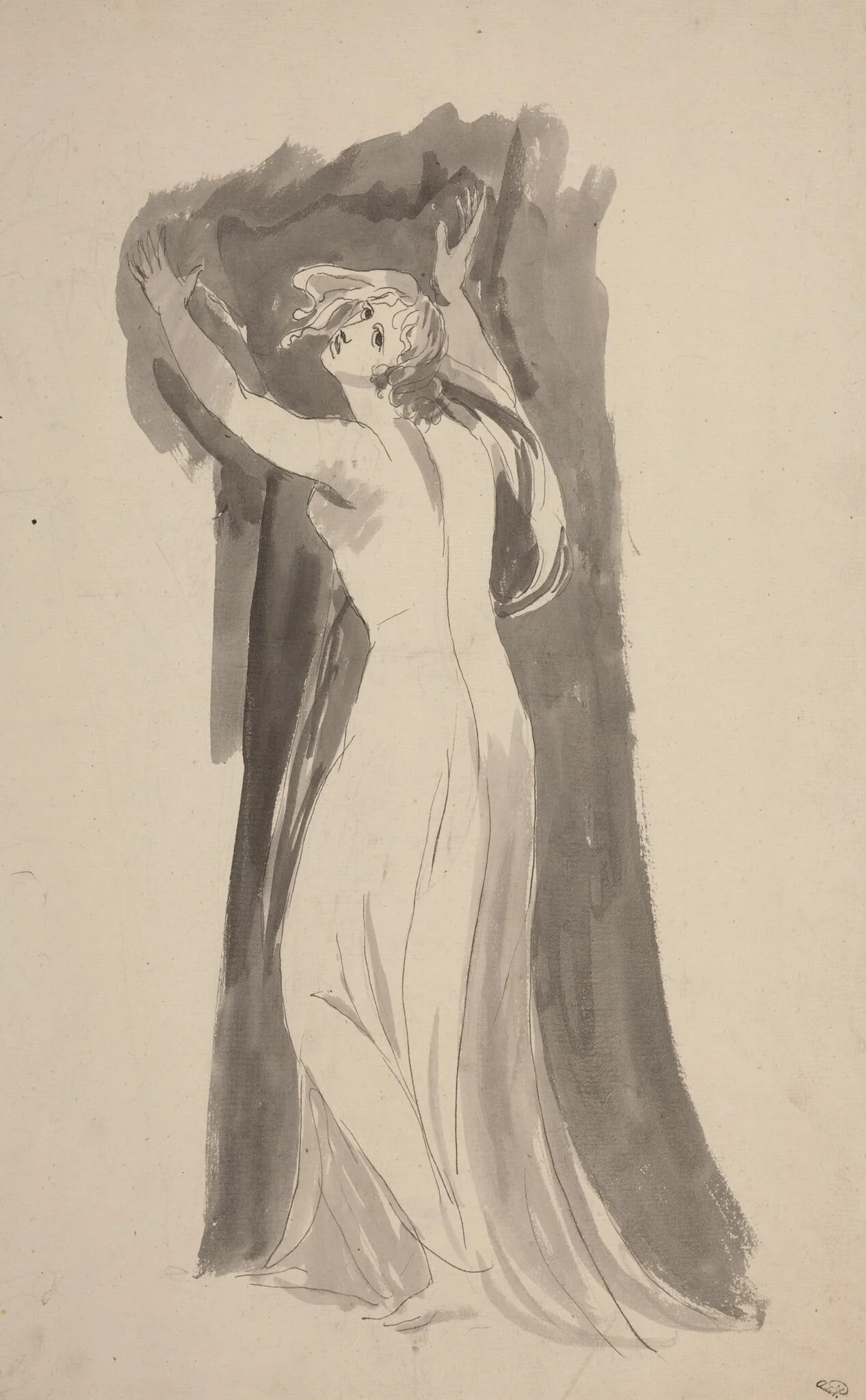 A Study of Miranda for "The Tempest", detail