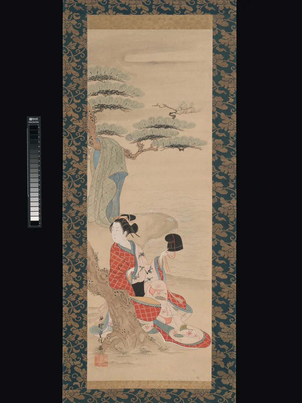 The Brine Maiden Matsukaze, by Ishikawa Toyonobu, unspecified, 1716