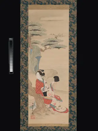 The Brine Maiden Matsukaze, by Ishikawa Toyonobu, unspecified, 1716