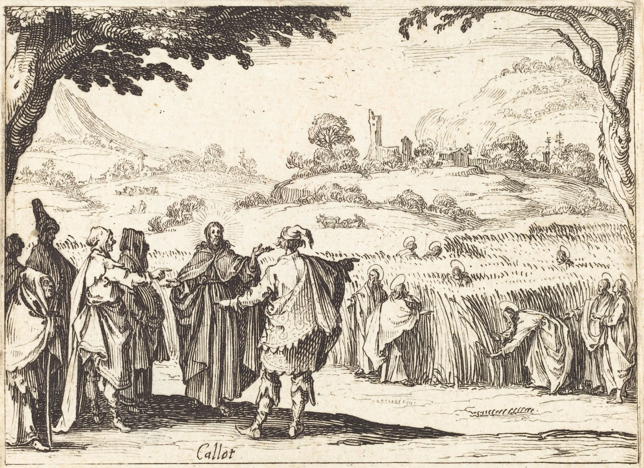 Jesus with the Pharisees, detail