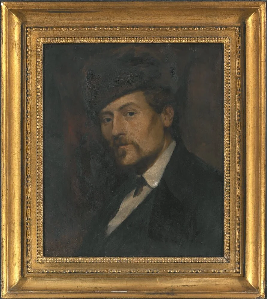 Edvard Perséus (1841-1890), konstnär, tecknare, hovintendent, gift med Agnes Claesson, detail