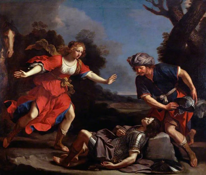 Erminia Finding the Wounded Tancred, detail