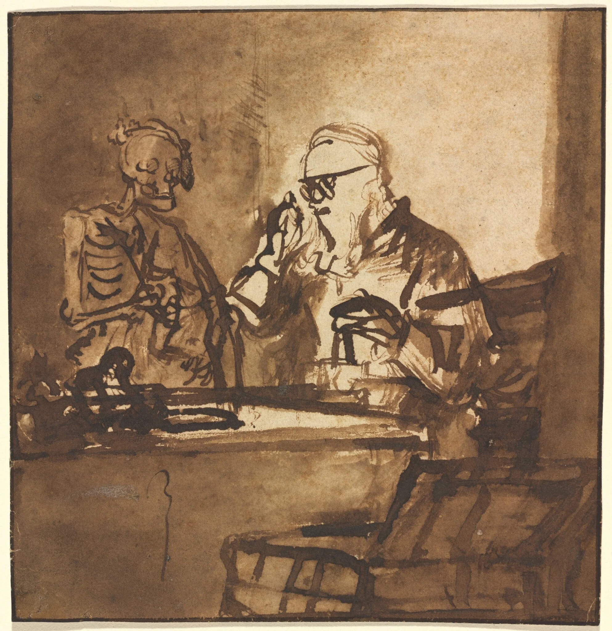 Death and the Miser, detail