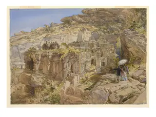 Kailasanatha temple, Ellora, by William Simpson, paint, 1862