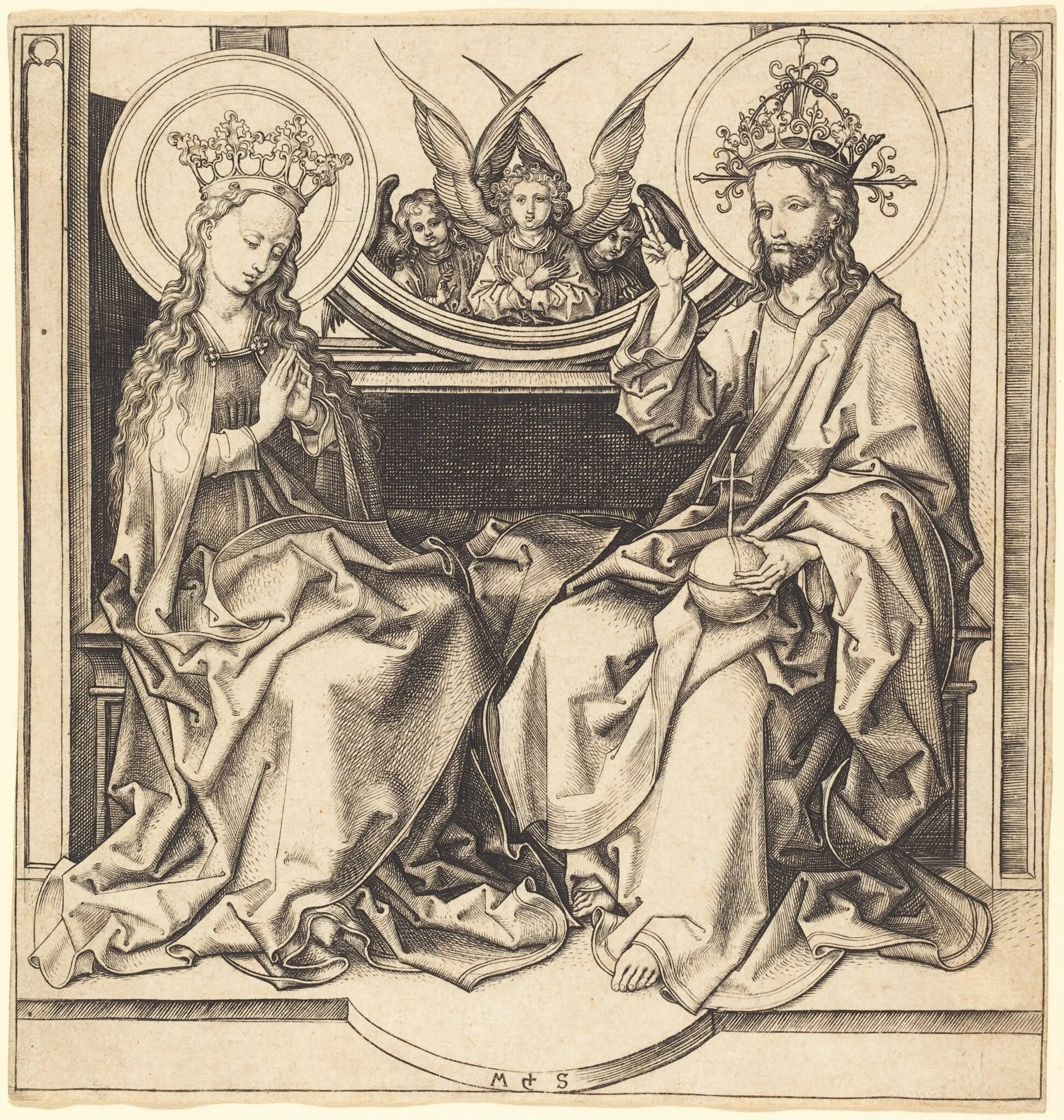 Christ Blessing the Virgin, detail