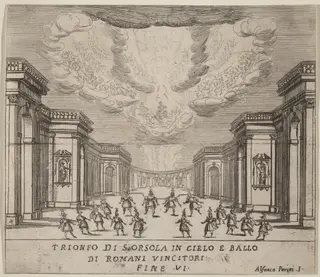 The Triumph of Saint Ursula in Heaven and the Roman Conquerors, by Alfonso Parigi II, ink, 1631