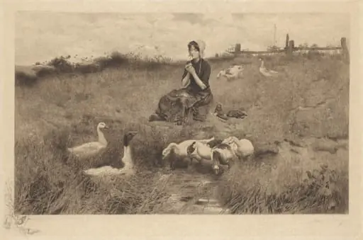 Untitled (Love Me, Love Me Not), by James S. King, ink, 1887