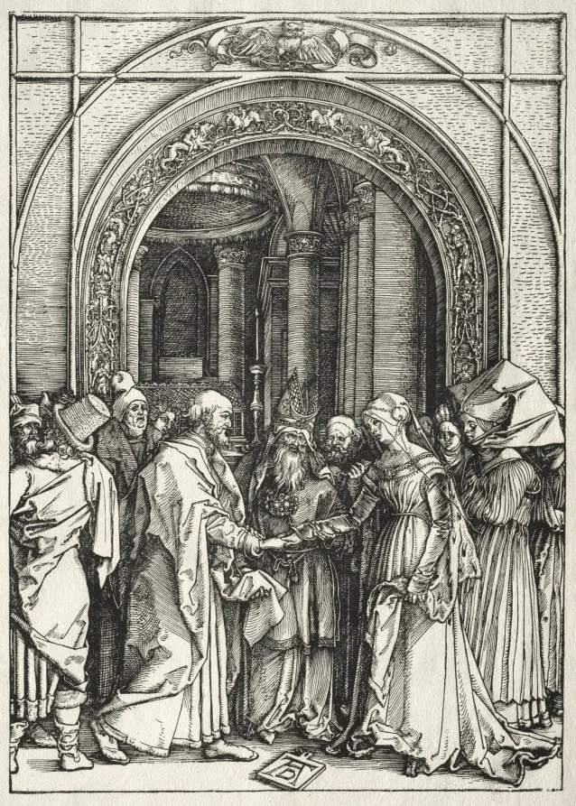 Life of the Virgin: Marriage of the Virgin and St. Joseph, detail