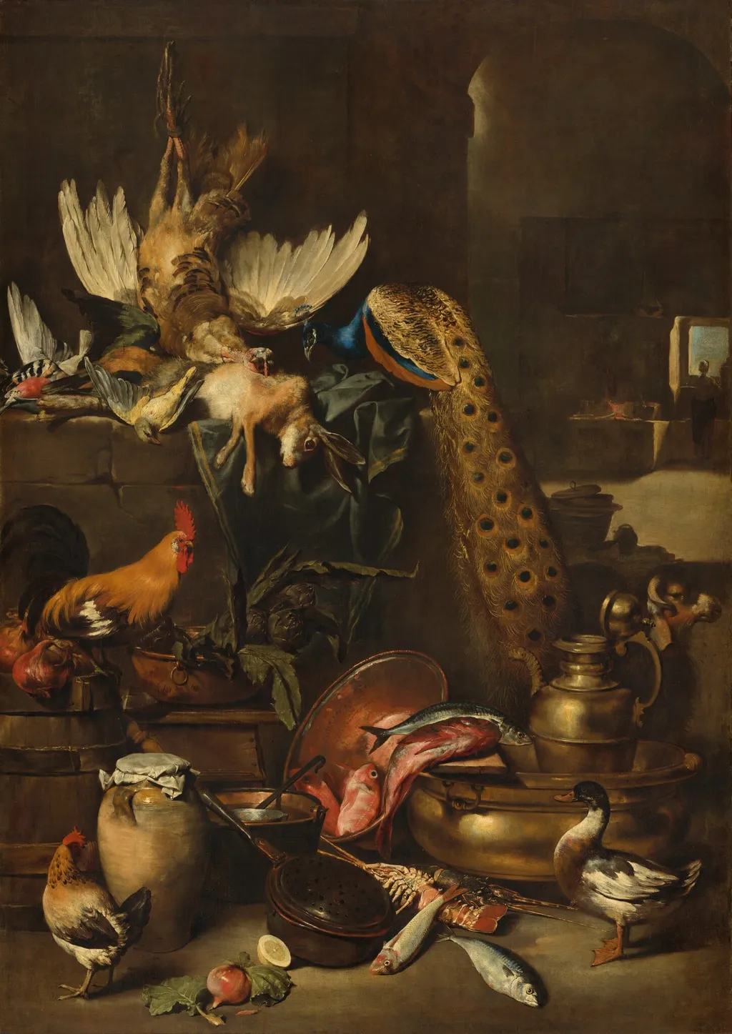 The Larder, by Anton Maria Vassallo, oil, 1655