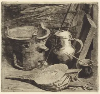 Le feu (Fire), by Jules-Ferdinand Jacquemart, ink, 1863