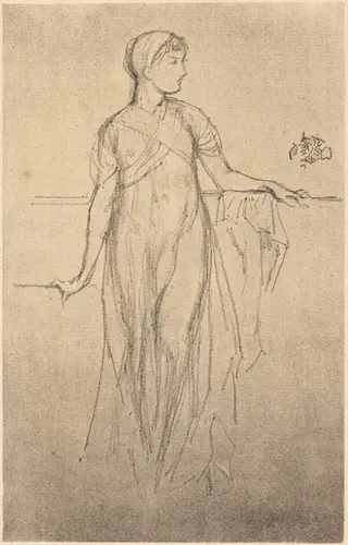 Study, by James McNeill Whistler, ink, 1879