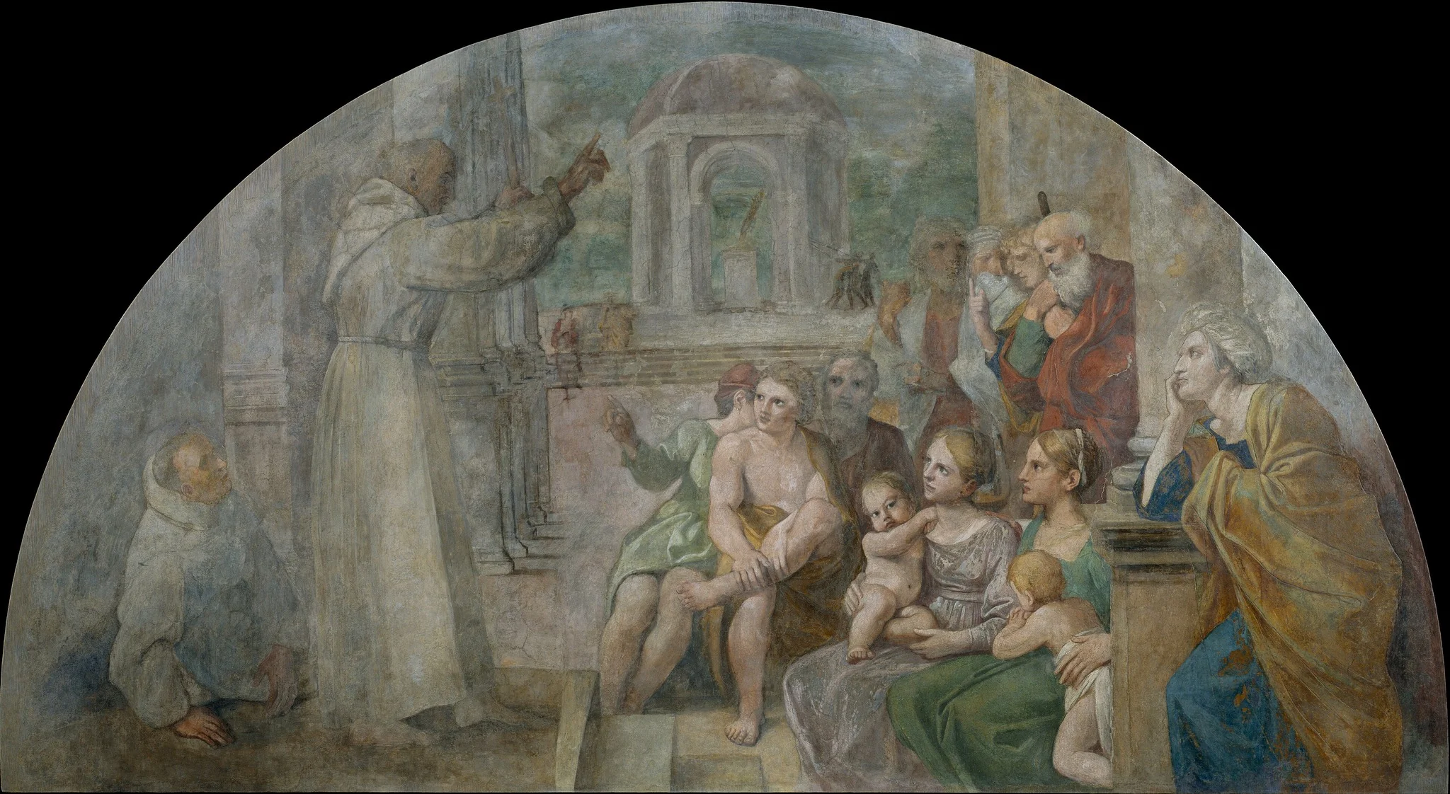 Saint Didacus Preaching, detail