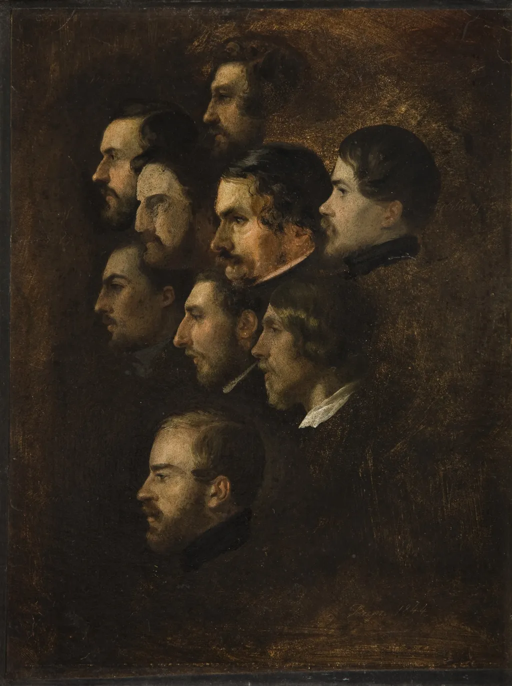 Portret kolonii polskiej w Rzymie, by Romuald Chojnacki, unspecified, 1844