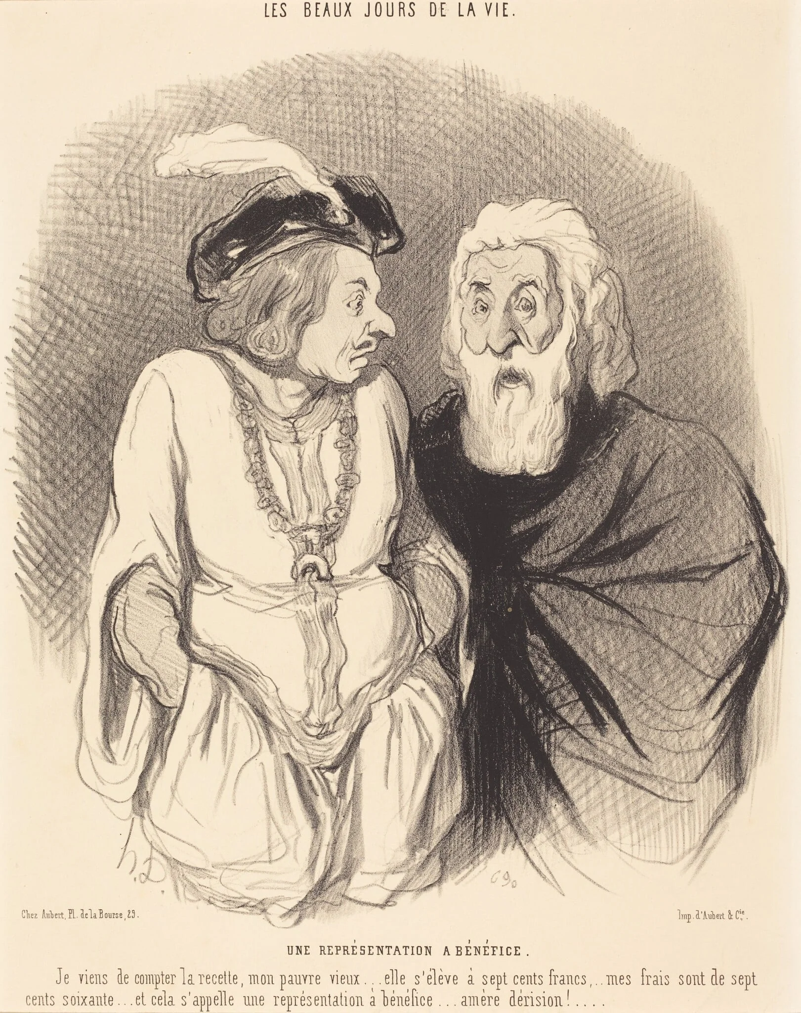 Une Représentation a bénéfice, detail