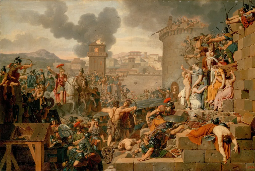 Metellus Raising the Siege, by Armand-Charles Caraffe, oil, 1800