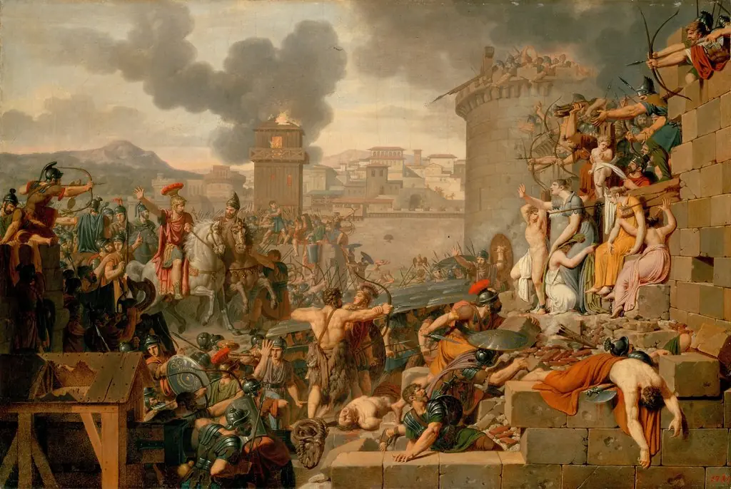 Metellus Raising the Siege, by Armand-Charles Caraffe, oil, 1800