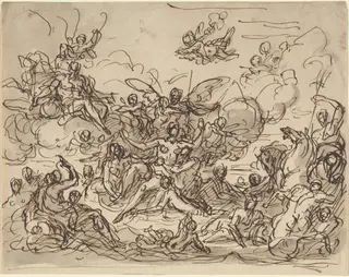 Birth of Venus, by James, Sir Thornhill, ink, 1710