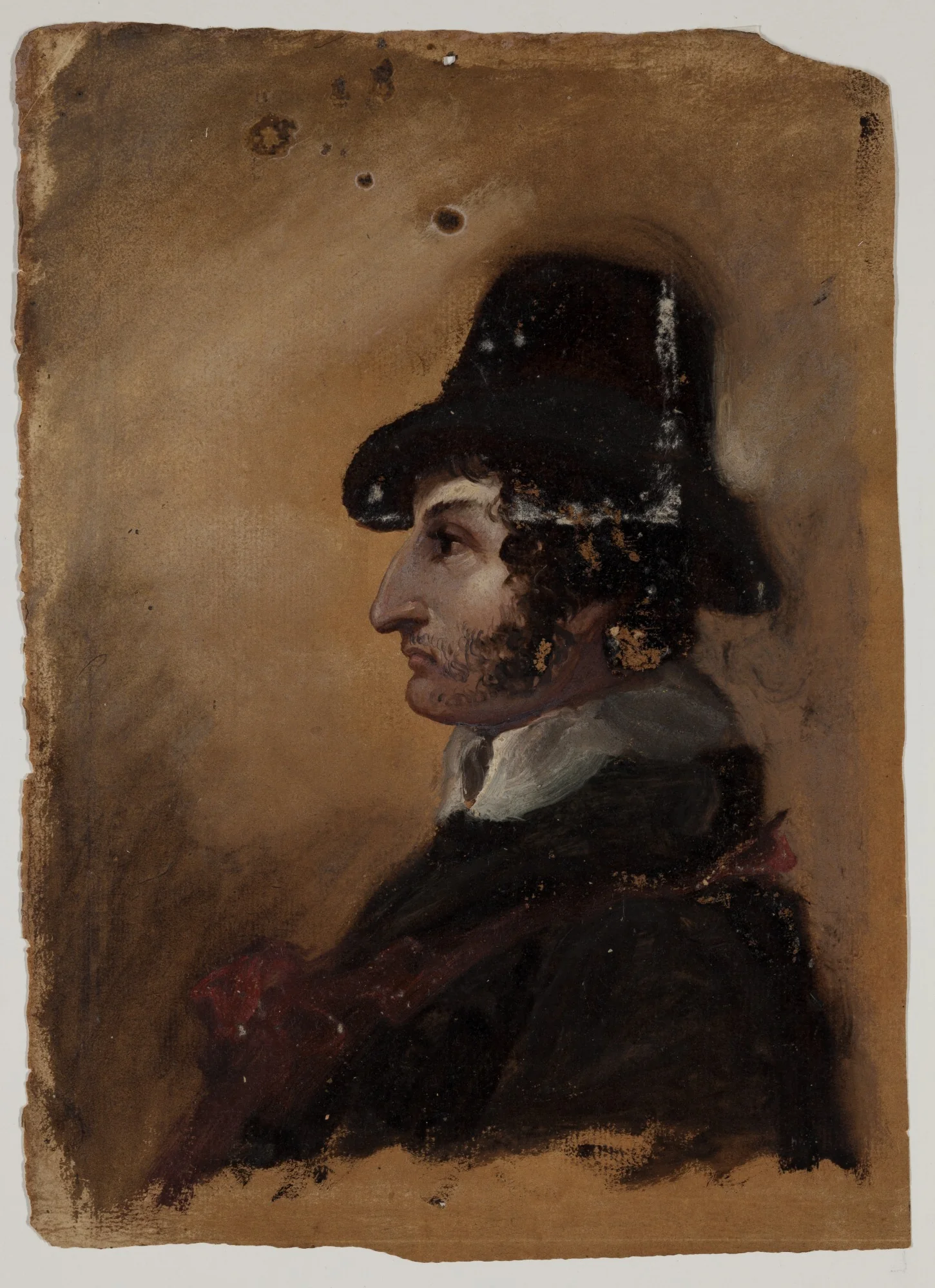 Man in a High Hat, detail