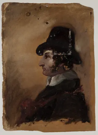 Man in a High Hat, by Thomas Cole, unspecified, 1801