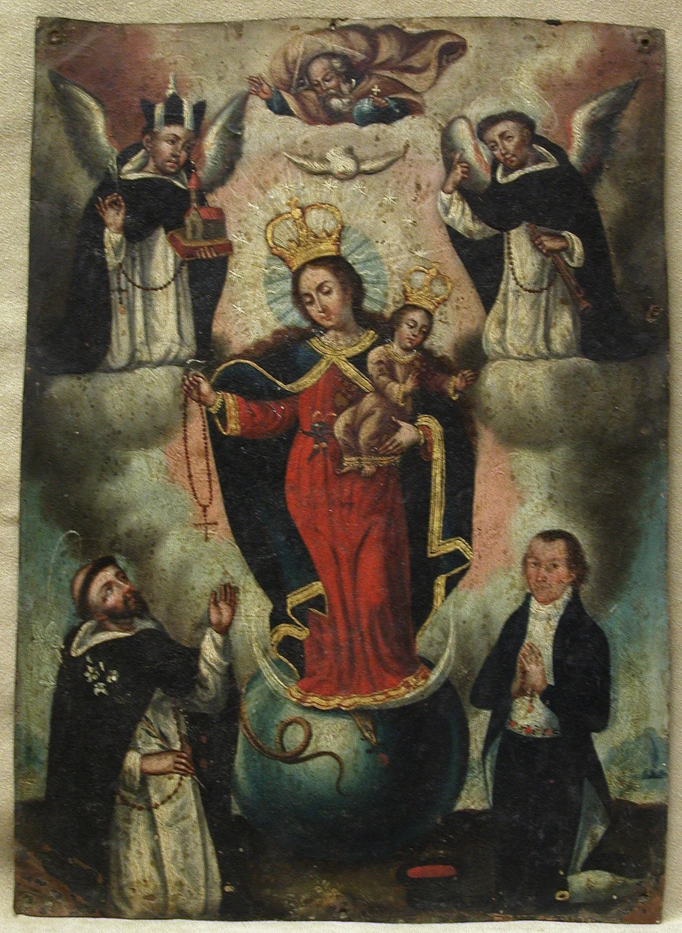 Virgin of the Rosary with Dominican Saints and Donor, detail
