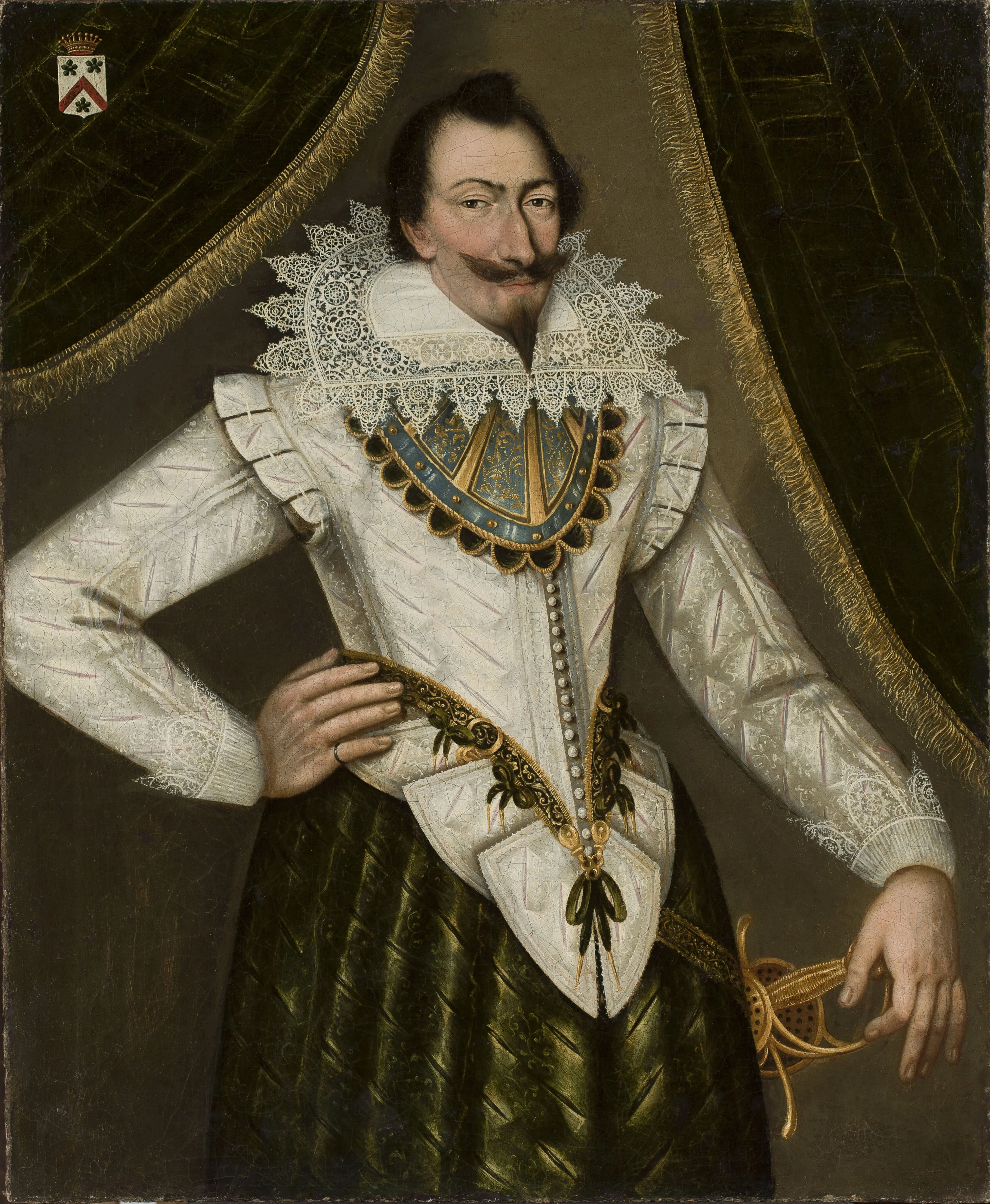 Portrait of Nicolas de Droullin, detail