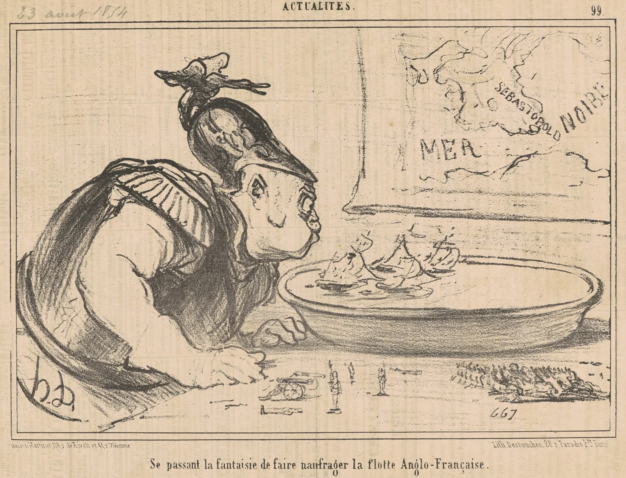 Se passant la fantaisie de faire naufrager ..., detail
