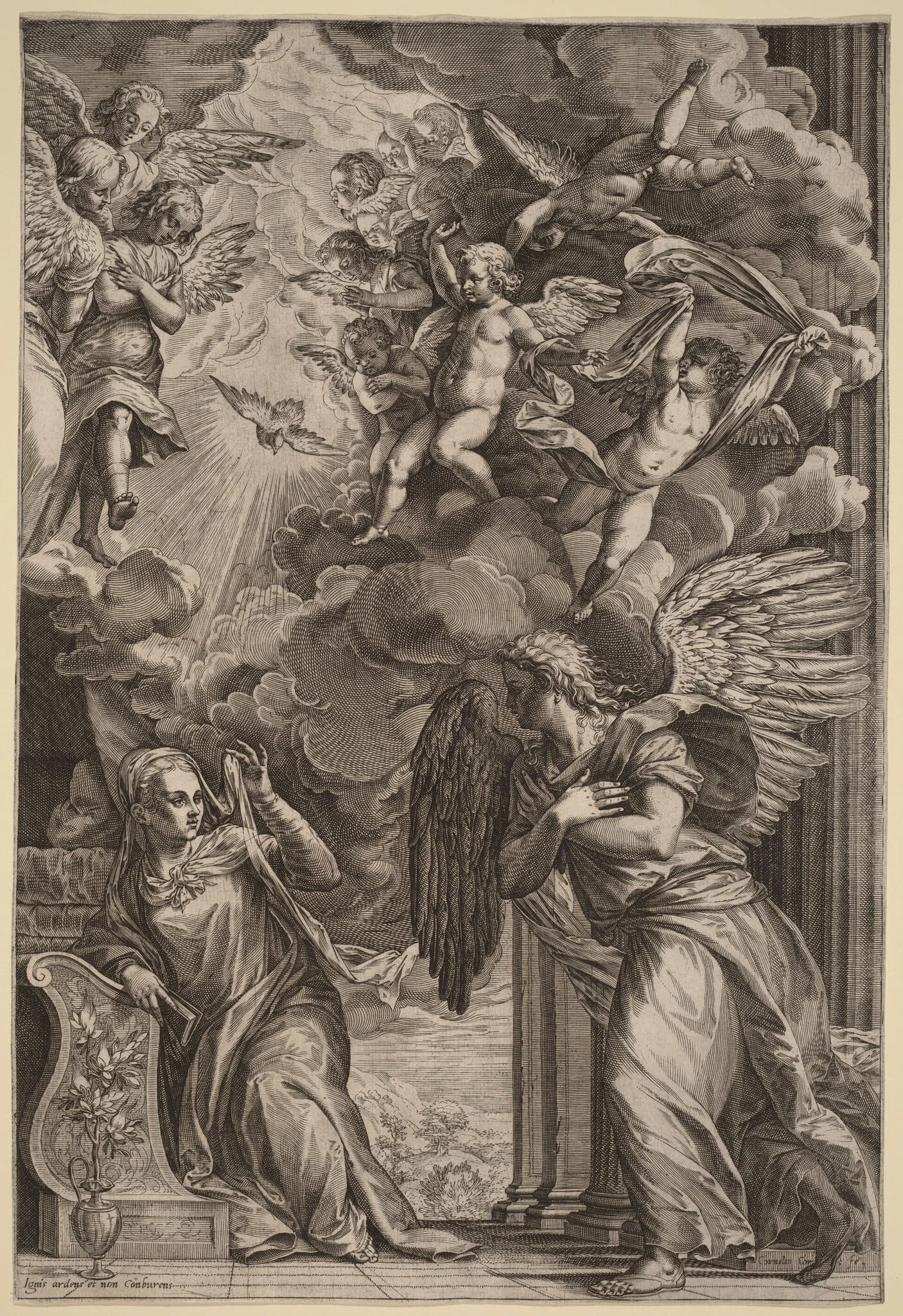 The Annunciation, detail