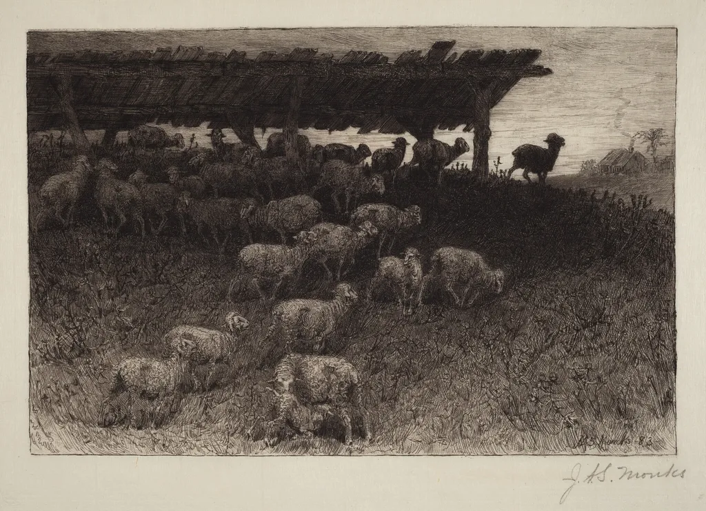 Twilight, by John Austin Sands Monks, ink, 1883
