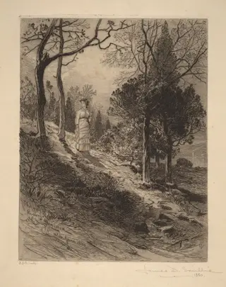 The Way to the River, by James David Smillie, ink, 1880