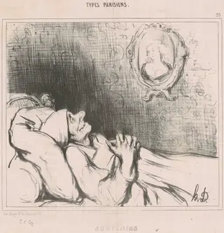 Souvenirs, by Honoré Daumier, ink, 1840