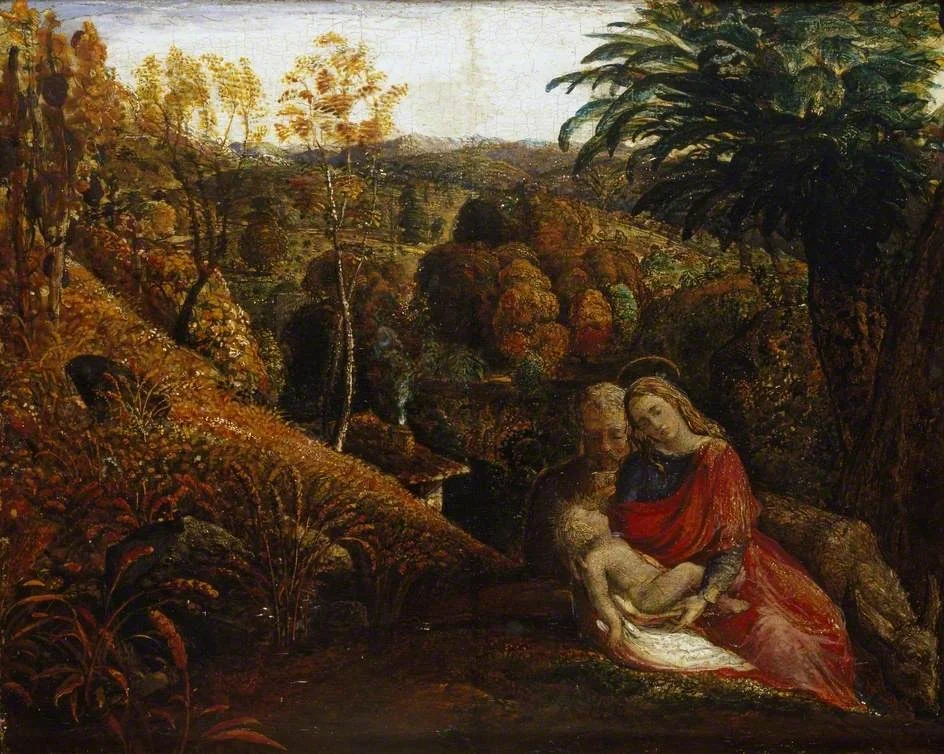Landscape with the Repose of the Holy Family, detail